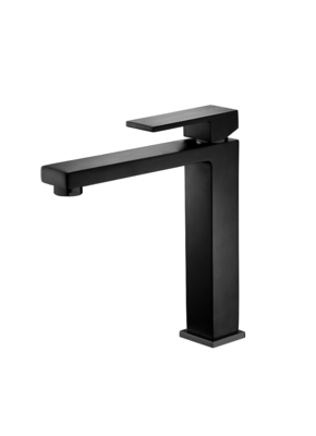 Deck Mount Matte Black Vessel Sink Faucet Tall Body Toaleta Bateria wodna