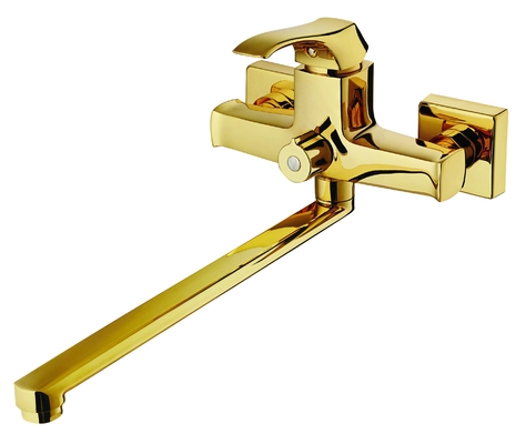 Antirust Light Gold Gold Naścienna bateria do wanny Bardzo długa bateria do wanny