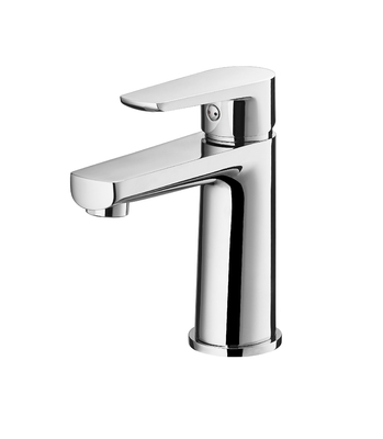 Bateria umywalkowa z pojedynczym uchwytem z chromowanego mosiądzu 159 mm Bateria z mieszaczem gorącej i zimnej wody