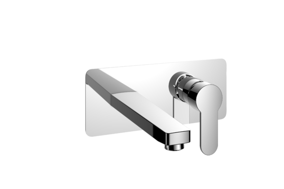 Bateria wannowa naścienna z długą wylewką Długość 240 mm z pojedynczym uchwytem