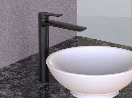 Mosiężna głowica ceramiczna bateria umywalkowa do łazienki z kranu chromowana czarna wysoka wylewka