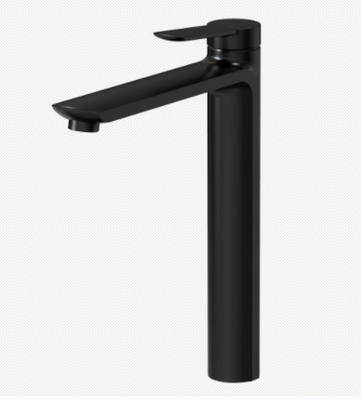 Klasyczny wysoki łazienkowy czarny mixer zlewu Matt Brass Mixer Tap dla łazienki Single Lever Sink Mixer Tap Black