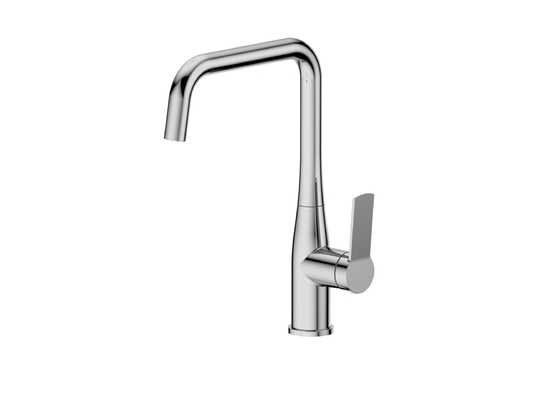 360 stopni obrotowe przednie okno z pojedynczą dźwignią Mixer Tap do kuchni Chrome